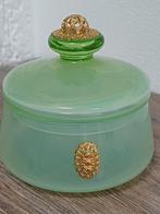 Vintage glas deksel schaal brocante ornament, Antiek en Kunst, Antiek | Glas en Kristal, Ophalen of Verzenden