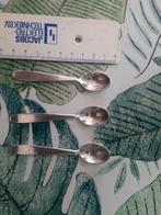 Drie verzilverde espresso mokka advocaat lepeltjes, Antiek en Kunst, Ophalen of Verzenden