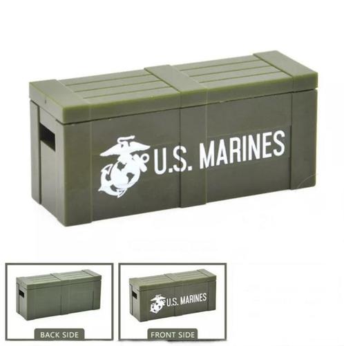 🎁 WW2 Bouwstenen - G19 - 2x US wapenkist "US Marines " 🎁, Kinderen en Baby's, Speelgoed | Bouwstenen, Nieuw, Overige merken