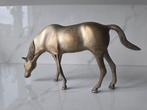 Prachtig messing grazend paard beeld, Antiek en Kunst, Ophalen of Verzenden