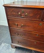 Antieke Engelse ladekast commode, Ophalen, 5 laden of meer, Eikenhout, Georgian