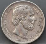 Mooie rijksdaalder 1865 - 2 1/2 gulden 1865 Willem 3, Koning Willem III, Verzenden, Zilver, Losse munt