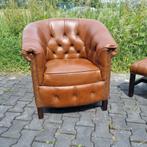 Chesterfield Springvale fauteuil bruin leer + BEZORGING