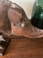 Neushoorn beeld  metaal africa, Huis en Inrichting, Ophalen, Zo goed als nieuw, Rechthoekig