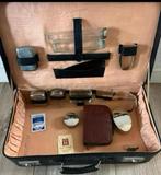 Antieke leren koffer met scheer spullen, Ophalen of Verzenden, Zo goed als nieuw, Minder dan 35 cm, Minder dan 50 cm