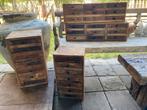 Stoere ladekastjes van oud Truckwood, Ophalen