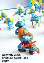 2 WESTERN SMURFEN DE GIGI SPELER EN SMURFIN DE COWGIRL, Verzenden, Zo goed als nieuw, Boerensmurf, Poppetje, Figuurtje of Knuffel