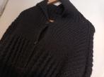 Zwart gebreid handgemaakt wollen vest mt 52 XXL nieuwstaat, Zwart, Trui of Vest, Ophalen of Verzenden, Zo goed als nieuw