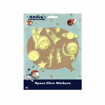 Andre het astronautje Space Glow stickers beschikbaar voor biedingen