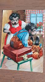 Vintage Old Postcard Mecky Mecki Hedgehog Travelers, Verzamelen, Ansichtkaarten | Themakaarten, Ophalen of Verzenden, Gelopen