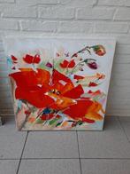 KLEURRIJK SCHILDERIJ KLAPROZEN, Ophalen, Zo goed als nieuw, Schilderij, 50 tot 75 cm