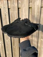 Birkenstock Boston sloffen met lammetjes wol zwart, Pantoffels of Sloffen, Ophalen of Verzenden, Zo goed als nieuw, Birkenstock