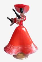 Kunstglas dame (rode jurk) Murano., Ophalen