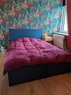 Blauw IKEA tweepersoonsbed 140x200 met lades, Ophalen, Blauw, Tweepersoons, 140 cm