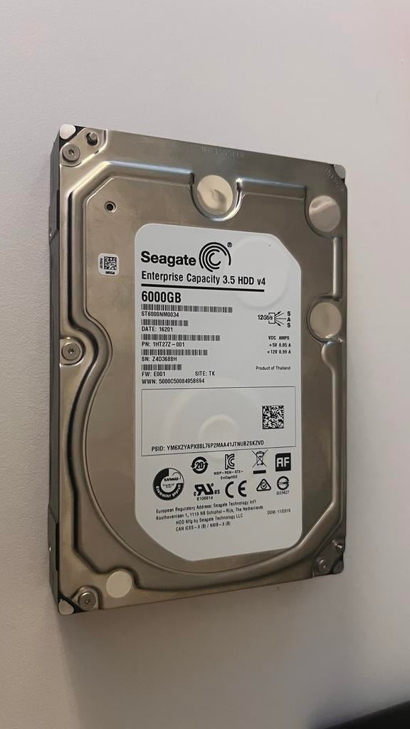 Seagate 6TB SAS 3.5" Harde Schijf - Server HDD, Intern, Gebruikt, SAS, Server