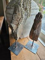 Houten Marawi paard op standaard  - ornament - paarden, Ophalen of Verzenden