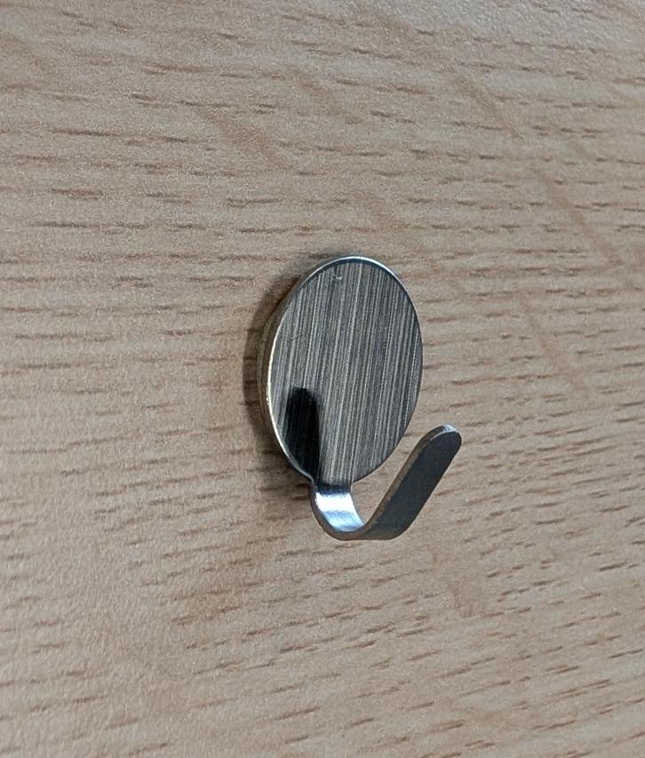 Zelfklevend RVS ophanghaakje, 25x20mm, 20 stuks, Hobby en Vrije tijd, Overige Hobby en Vrije tijd, Nieuw, Ophalen of Verzenden