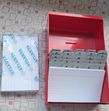 Indexkast, A7 - vintage kaartenbak met A-Z registerverdelers beschikbaar voor biedingen