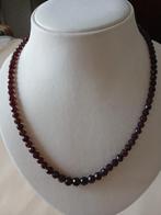 Granaten collier 52 cm, Verzenden, Gebruikt, Rood, Steen of Mineraal