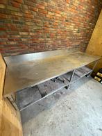 Robuste rvs werktafel, Doe-het-zelf en Verbouw, Werkbanken, Ophalen, Gebruikt, 170 cm of meer