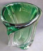Om 1950 - 1960 Grote Kristal Glas Val Saint Lambert Vaas, Antiek en Kunst, Antiek | Glas en Kristal, Ophalen of Verzenden