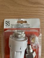 2x Thermostatische Radiator Kraan 1/2" Haaks + thermoknop, Doe-het-zelf en Verbouw, Verwarming en Radiatoren, Ophalen, Nieuw, Thermostaat