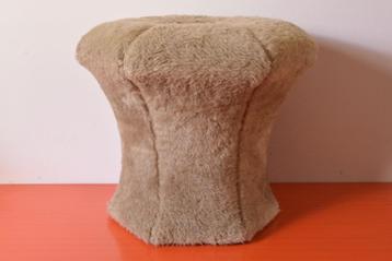 Grote retro vintage space age jaren 70 teddy / pluche poef beschikbaar voor biedingen