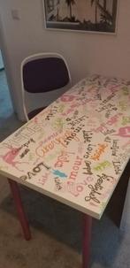 Kinderbureau/werktafel met stoel, Huis en Inrichting, Bureaus, Ophalen, In hoogte verstelbaar, Zo goed als nieuw
