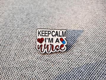 1 pin met de tekst - Keepcalm i'm a nurse - te koop beschikbaar voor biedingen