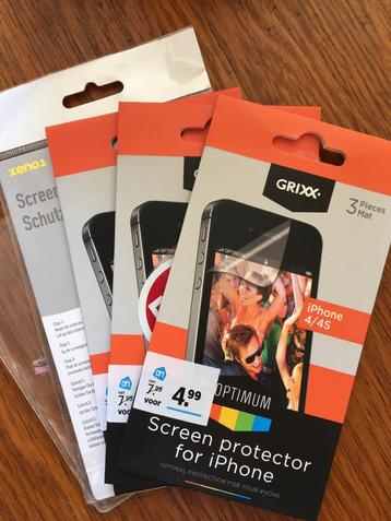 Screenprotectors, uitleg boekjes Iphone 4 & 4S, nieuw. beschikbaar voor biedingen