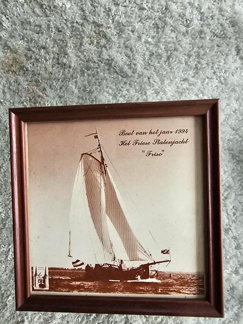 Tegel Fries Statenjacht Friso - Boot 1994 - Ingelijst, Antiek en Kunst, Kunst | Overige Kunst, Ophalen of Verzenden