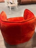 Lounge stoel Loek rib oranje fauteuil - 50% Extra korting, Nieuw, 75 tot 100 cm, 75 tot 100 cm, Stof