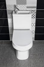 Staande Duoblok WC met Toiletfontein Softclose WC bril Hygie, Doe-het-zelf en Verbouw, Sanitair, Ophalen, Info@dealplein.nl, Toilet