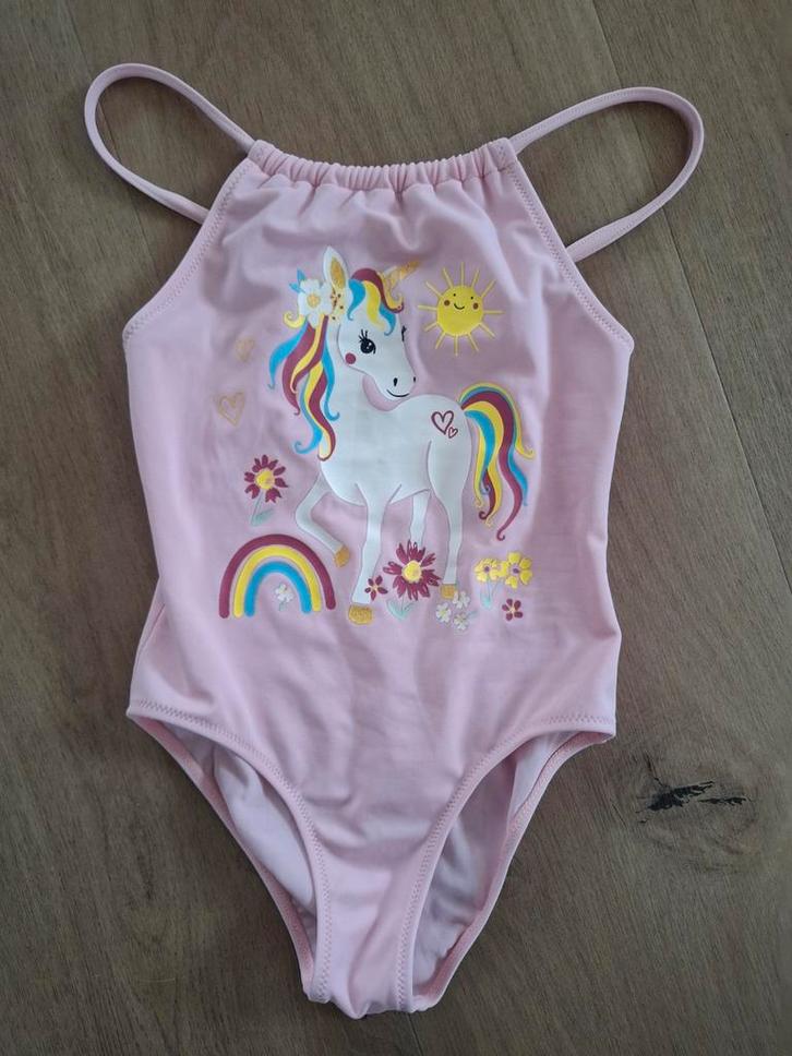 Roze Eenhoorn badpak zwempak- Maat 110-116, Kinderen en Baby's, Kinderkleding | Kinder-zwemkleding, Zo goed als nieuw, Badpak