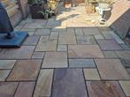Natuurstenen terras tegels/ stenen., Tuin en Terras, Tegels en Klinkers, Ophalen, Klinkers, Zo goed als nieuw, Natuursteen