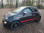 Fiat 500 1.2 C 2009 Zwart sportief., Auto's, Voorwielaandrijving, 4 cilinders, 840 kg, Leder en Stof