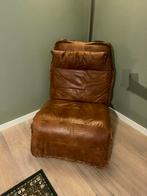 Relaxfauteuil Leder cognac “Klaas”, Huis en Inrichting, Fauteuils, Cognac, Industrieel, Vintage, 75 tot 100 cm, Minder dan 75 cm