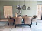 Prachtige landelijke eetset - tafel met 6 stoelen, Ophalen, Zo goed als nieuw, Landelijk, 4 tot 6 stoelen