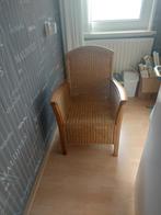 Vintage Riet Stoel met Houten Frame, Ophalen, Gebruikt, 50 tot 75 cm