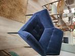 Fauteuil DutchBone- donkerblauw, Huis en Inrichting, Fauteuils, Ophalen, 75 tot 100 cm, Zo goed als nieuw, Stof
