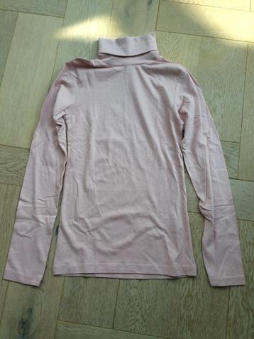 NIEUWE effen oud/lichtroze longsleeve met col maat 134/140 beschikbaar voor biedingen