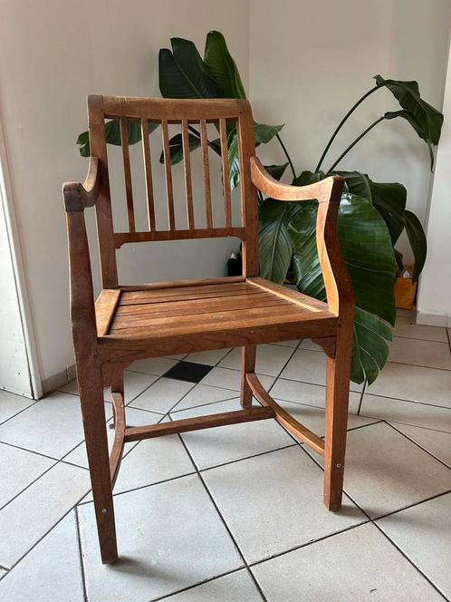 4 x koloniale teak houten stoelen, Antiek en Kunst, Antiek | Meubels | Stoelen en Banken, Verzenden