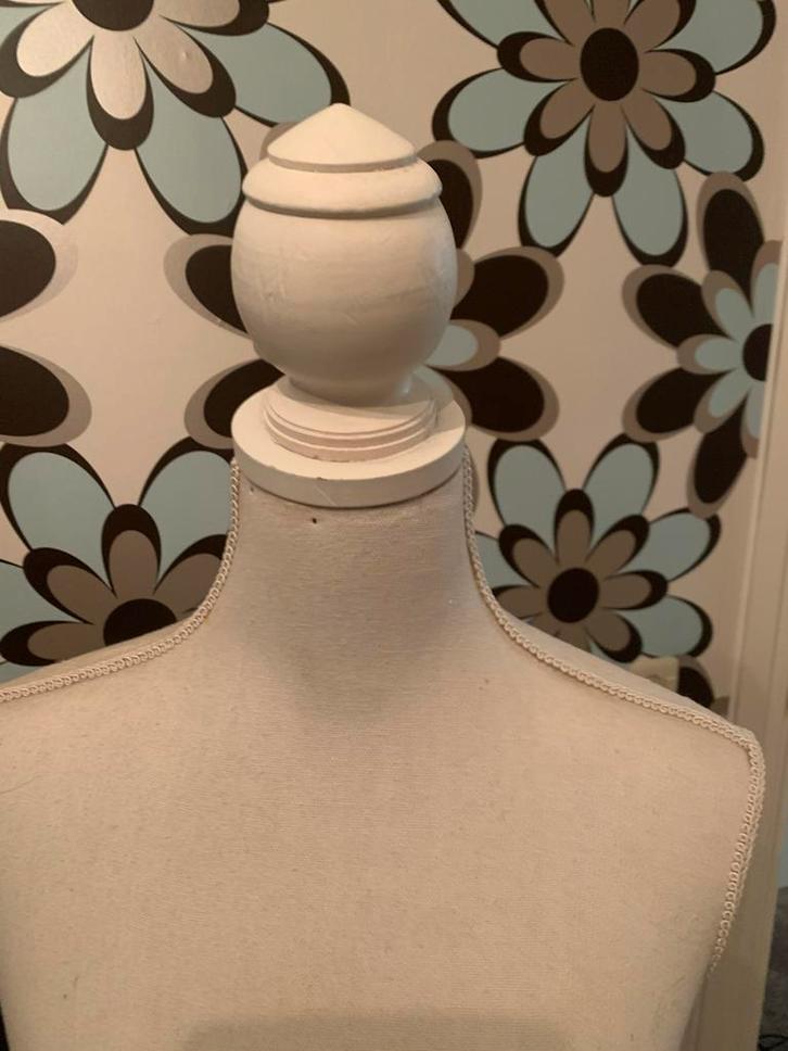 Vintage paspop met houten voet, Antiek en Kunst, Curiosa en Brocante, Ophalen