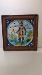 Makkum Tichelaar Aardewerk Tegel – Antiek Blauw, Antiek en Kunst, Ophalen of Verzenden