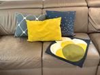 Sierkussens blauw geel gratis orla kiely kussen hoes, Huis en Inrichting, Ophalen of Verzenden, Gebruikt, Blauw, Vierkant