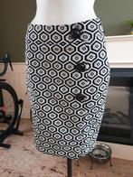 Caroline Biss prachtige zwart crème rok mt 36 S Gratis Verz., Verzenden, Zwart, Zo goed als nieuw, Knielengte