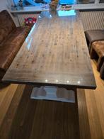 Mooie kloostertafel / eettafel, Ophalen, Gebruikt, 100 tot 150 cm, Glas