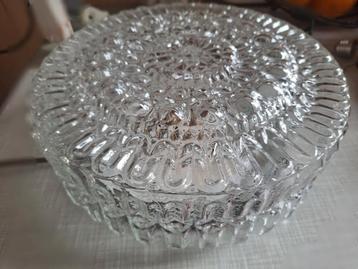 Grote ronde glazen plafonnière / plafondlamp beschikbaar voor biedingen