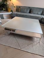 Vierkante salontafel matglas, met handige opbergruimte, Ophalen, Vierkant, Modern, minimalistisch, Minder dan 50 cm