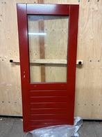 Nieuwe Meranti Deur met Ruit, Doe-het-zelf en Verbouw, Deuren en Horren, Ophalen, 80 tot 100 cm, Nieuw, Buitendeur